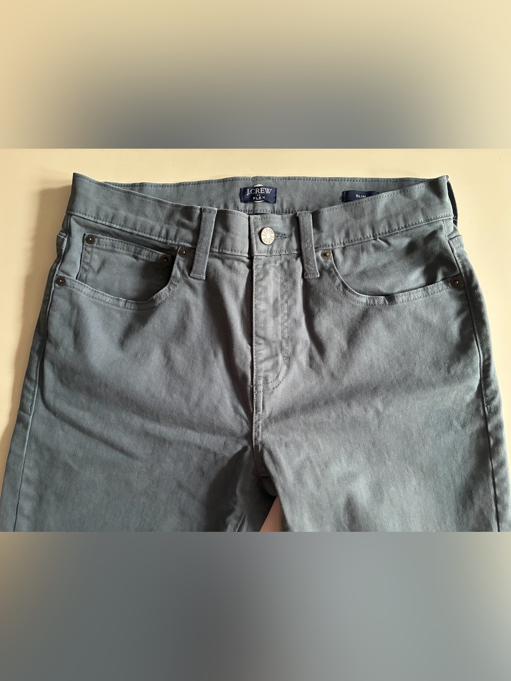 J. Crew Flex Slim Pants in Slate Blue-Grey